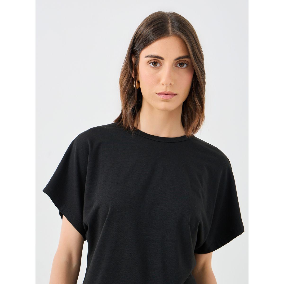 Styli Solid Boxy Fit T-Shirt and Pants Co-Ords-women-clothing-coordsets-image-3