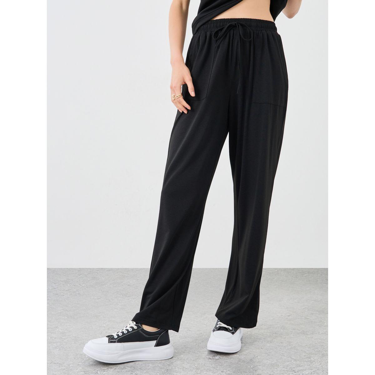 Styli Solid Boxy Fit T-Shirt and Pants Co-Ords-women-clothing-coordsets-image-5