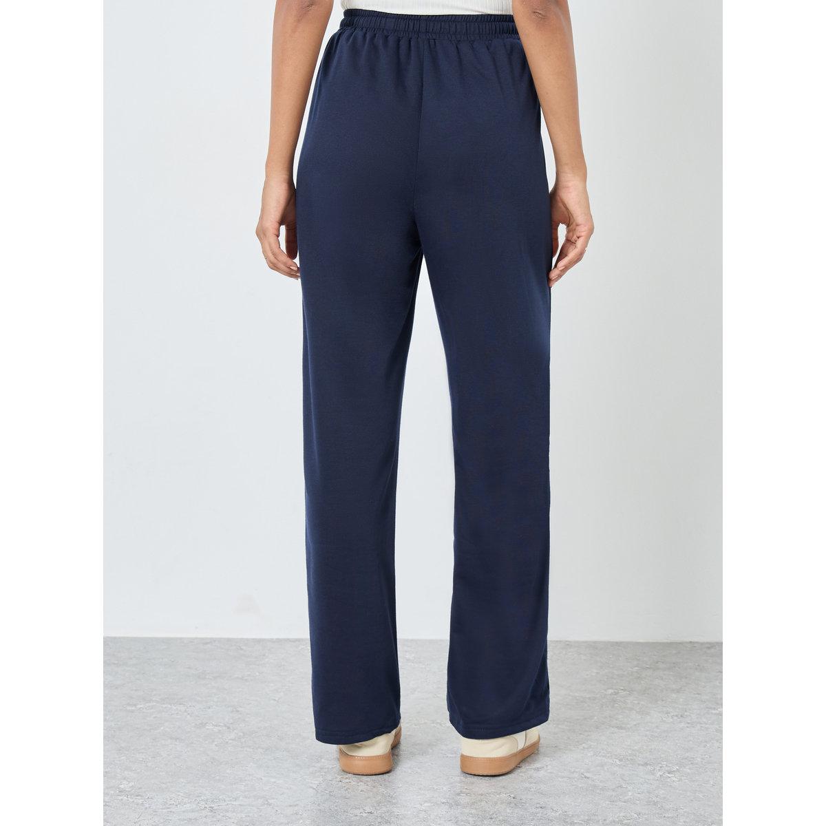 Styli Women Dark Blue Straight Leg Joggers-women-clothing-bottoms-joggers-image-5