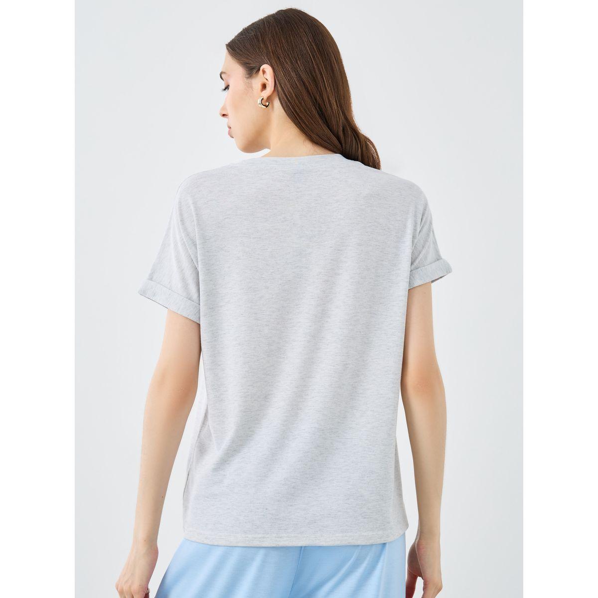Styli Solid Round Neck Regular Fit T-Shirt-women-clothing-tshirts-image-4