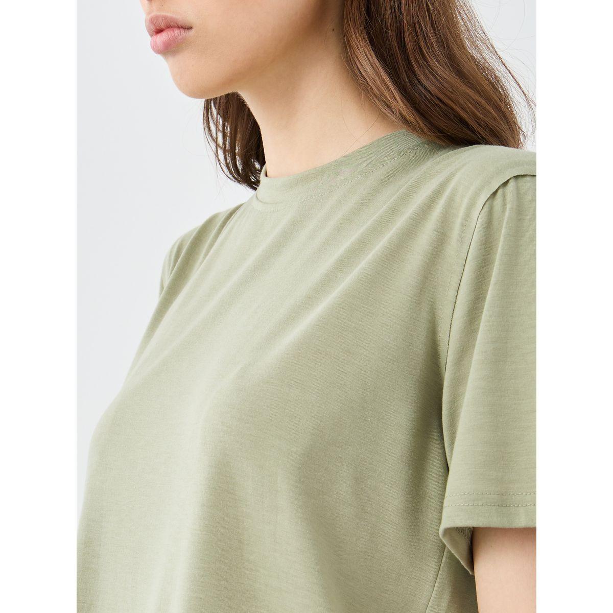 Styli Solid Round Neck Regular Fit T-Shirt-women-clothing-tshirts-image-3