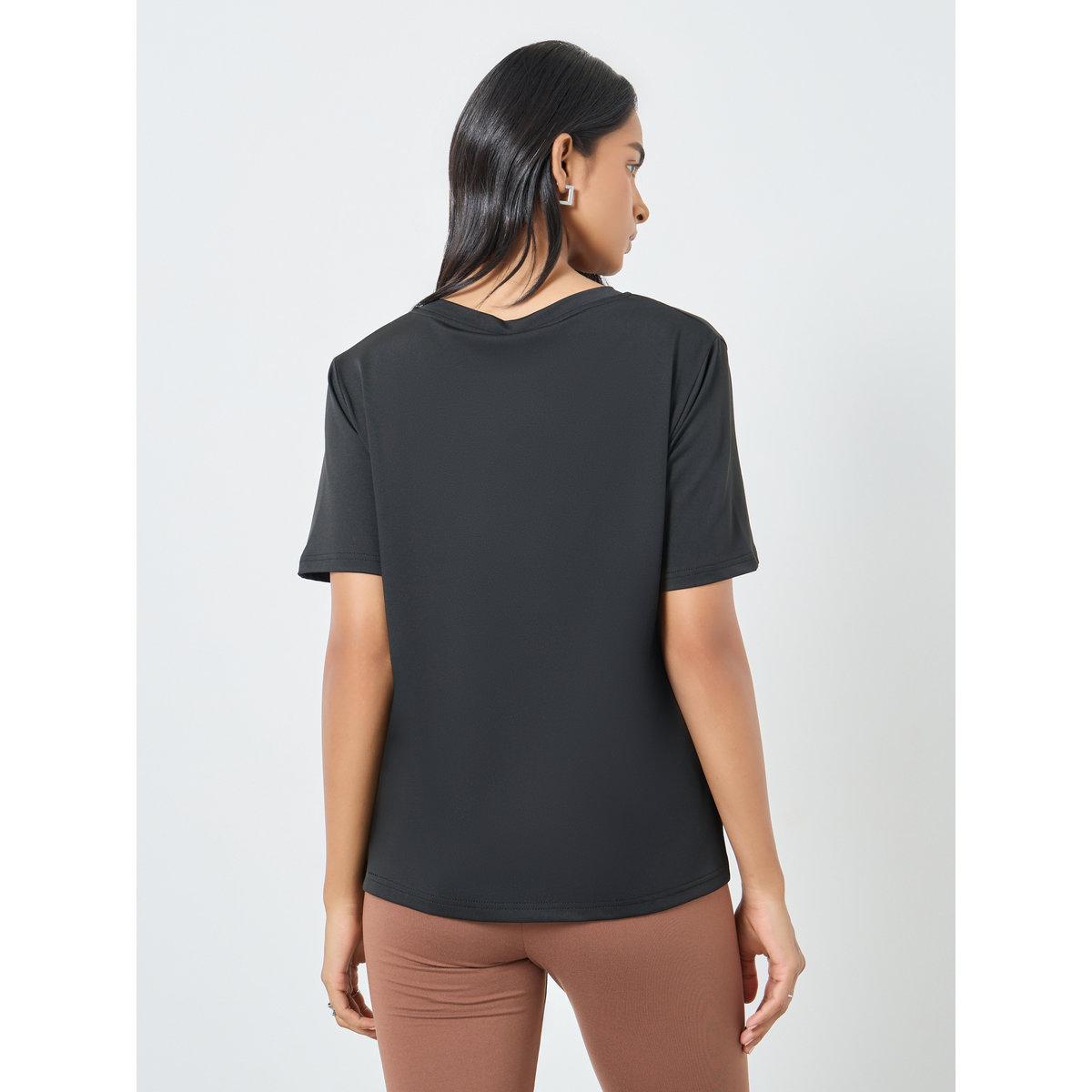 Styli Solid V-Neck Regular Fit T-Shirt-women-clothing-tshirts-image-4