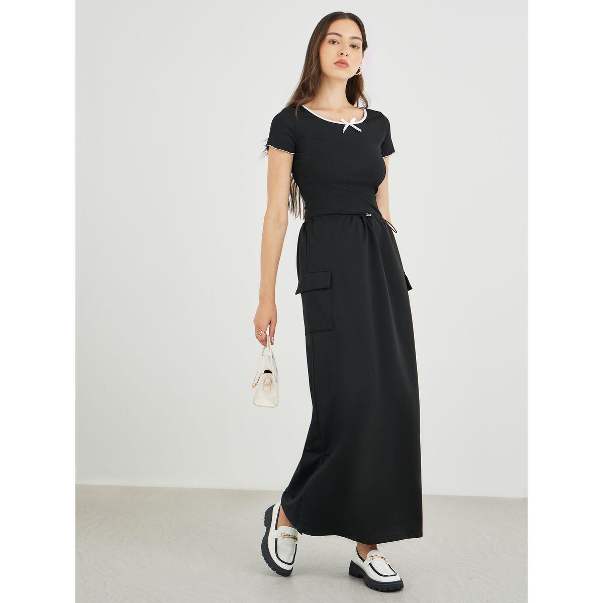 Styli Cargo Maxi Skirt with Toggle String-women-clothing-bottoms-skirts-image-1