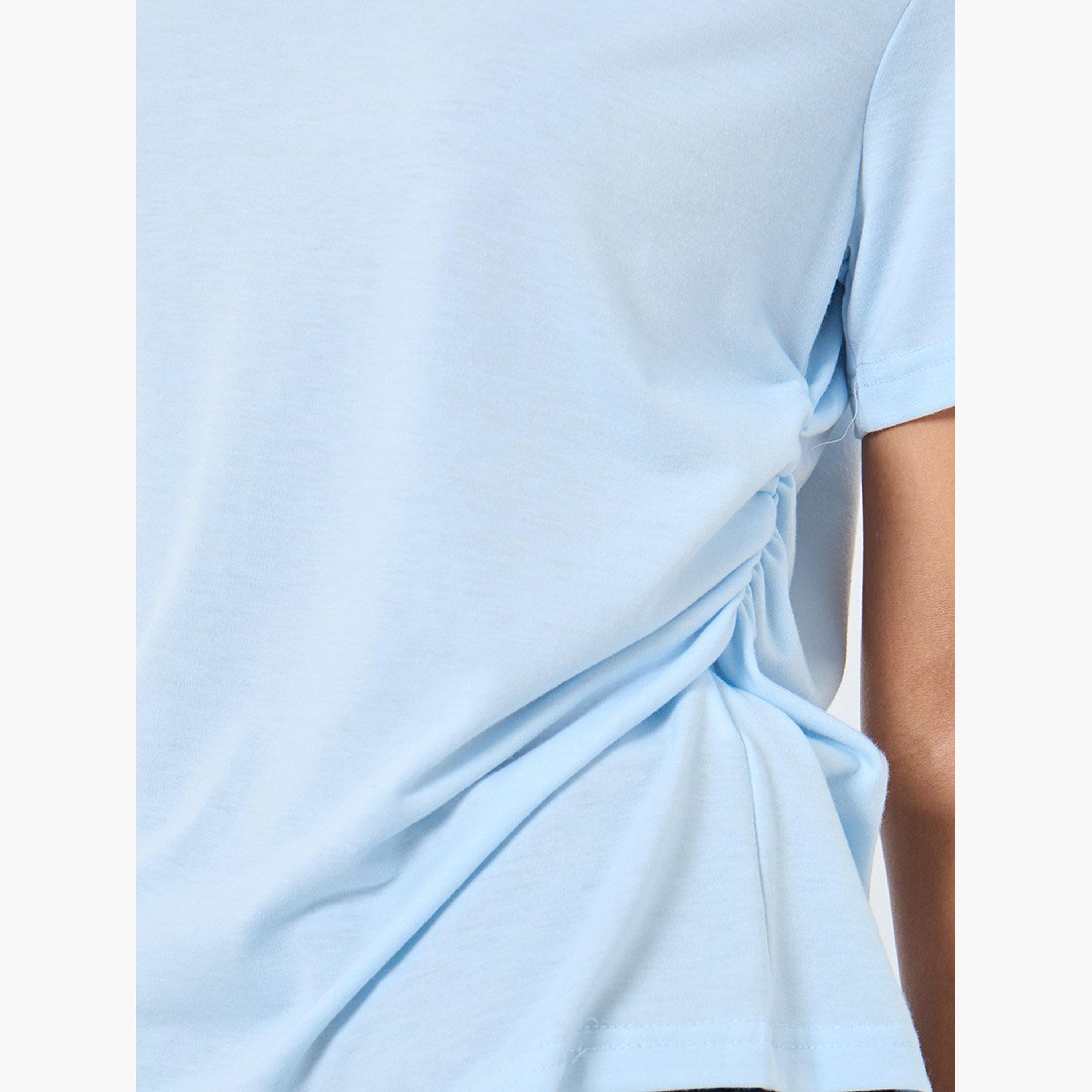 Take Two Women Side Gathered Detail Regular Fit T-Shirt-women-clothing-tshirts-image-3