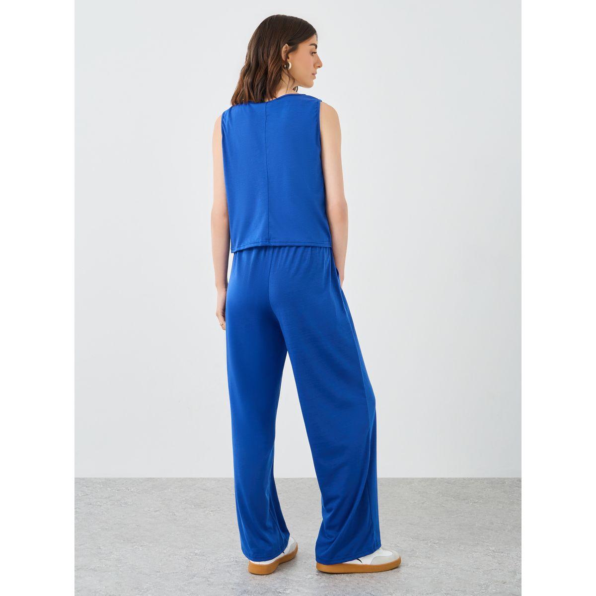طقم منسق من بنطال بأرجل واسعة مع بلوزة-women-clothing-coordsets-image-4