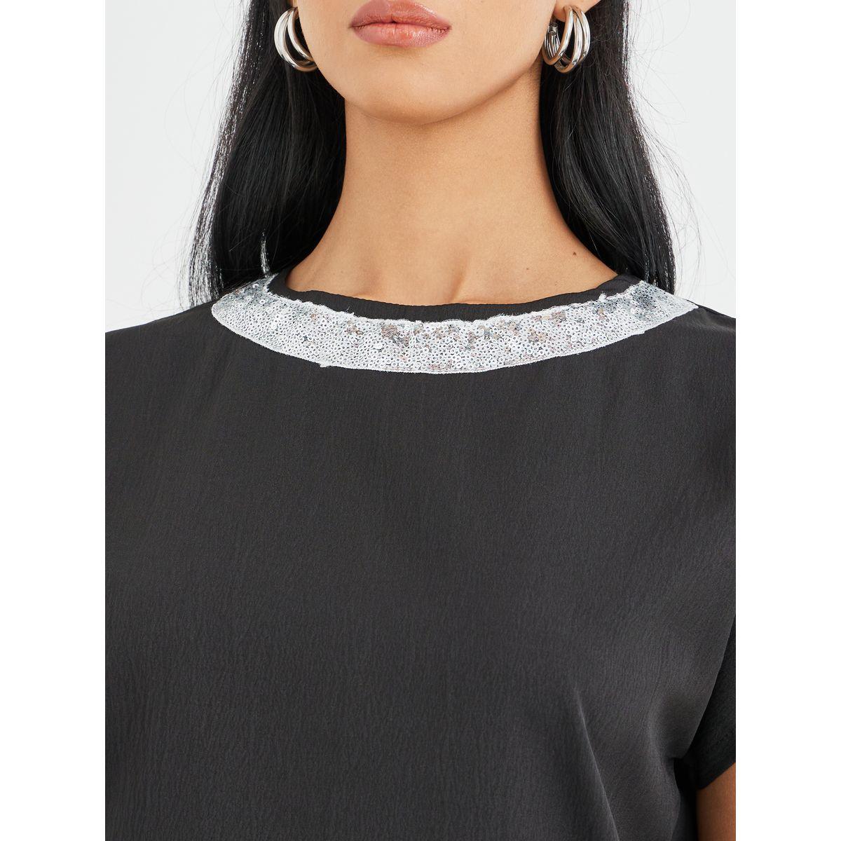 Styli Sequined Neckline Top and Pants Co-Ords-women-clothing-coordsets-image-3