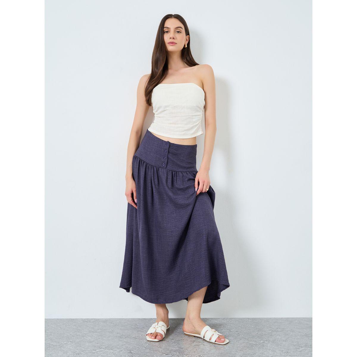 تنورة طويلة بتفاصيل أزرار-women-clothing-bottoms-skirts-image-1