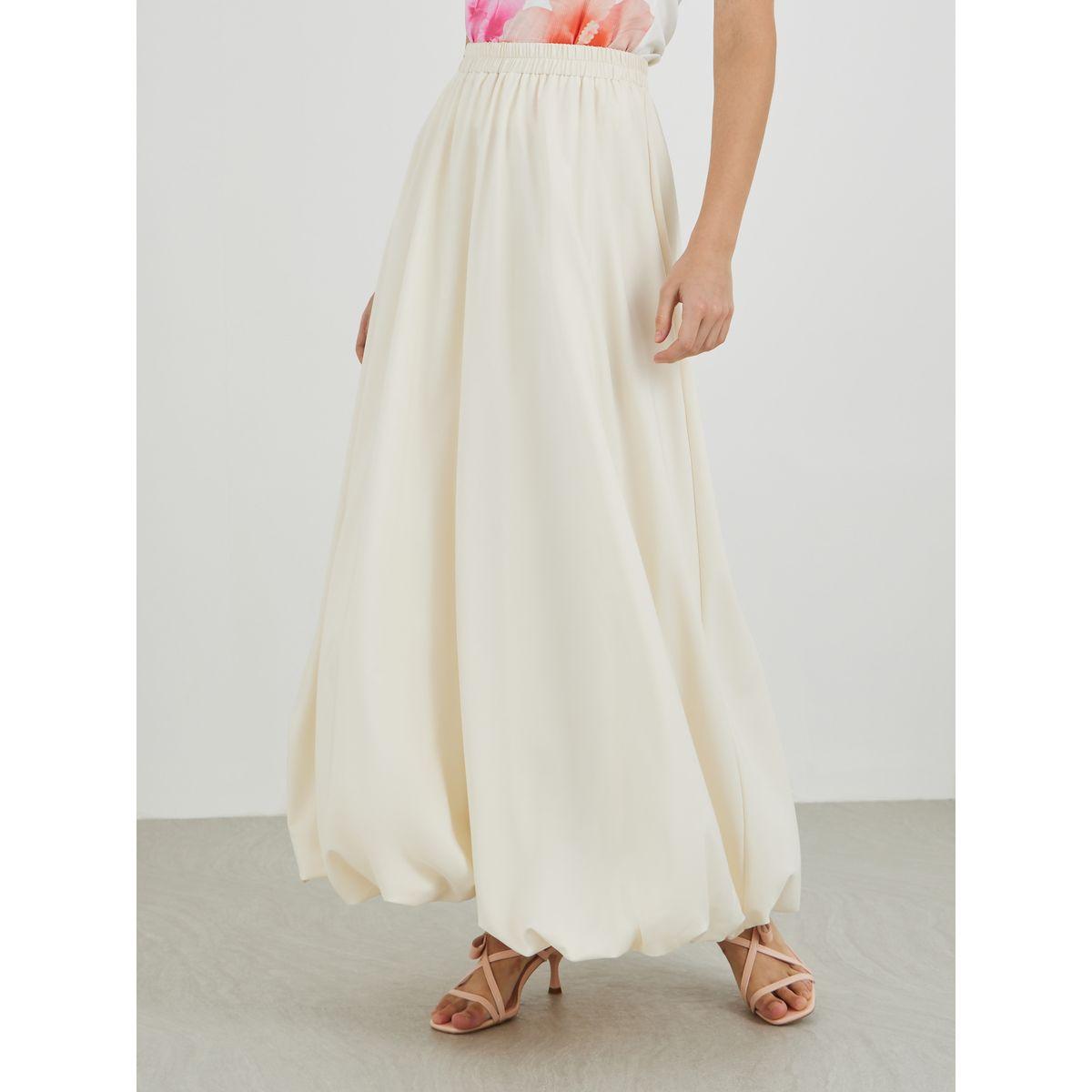 Styli Solid A-Line Maxi Skirt with Balloon Hem-women-clothing-bottoms-skirts-image-2