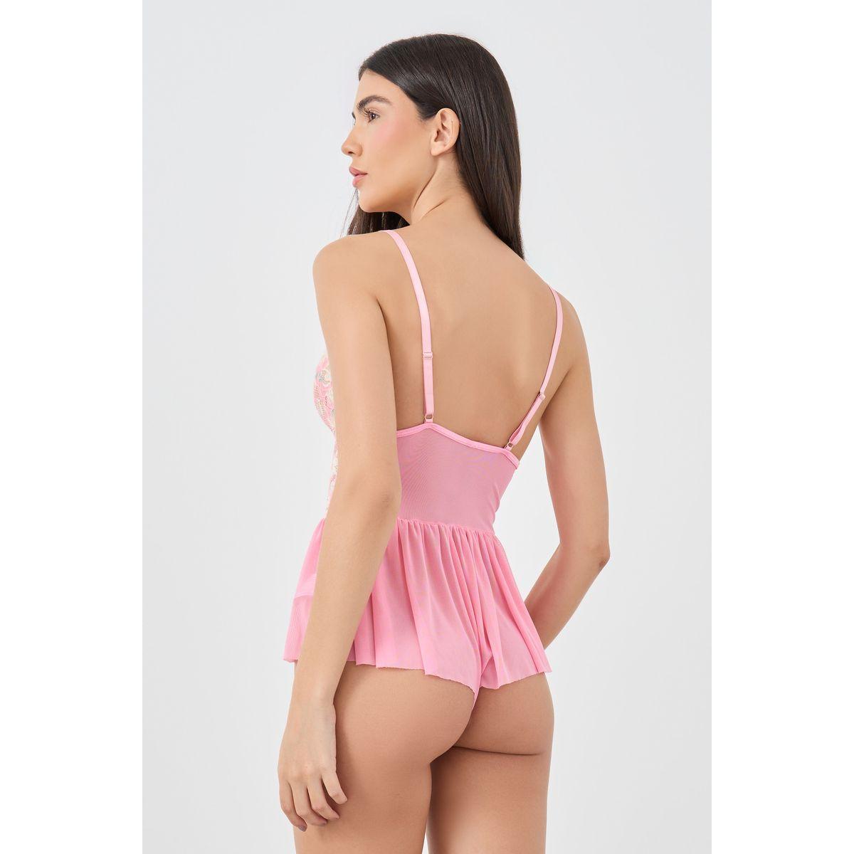 تيدي بتداخلات دانتيل مع تفاصيل فيونكة-women-clothing-lingerie-corsets-image-3