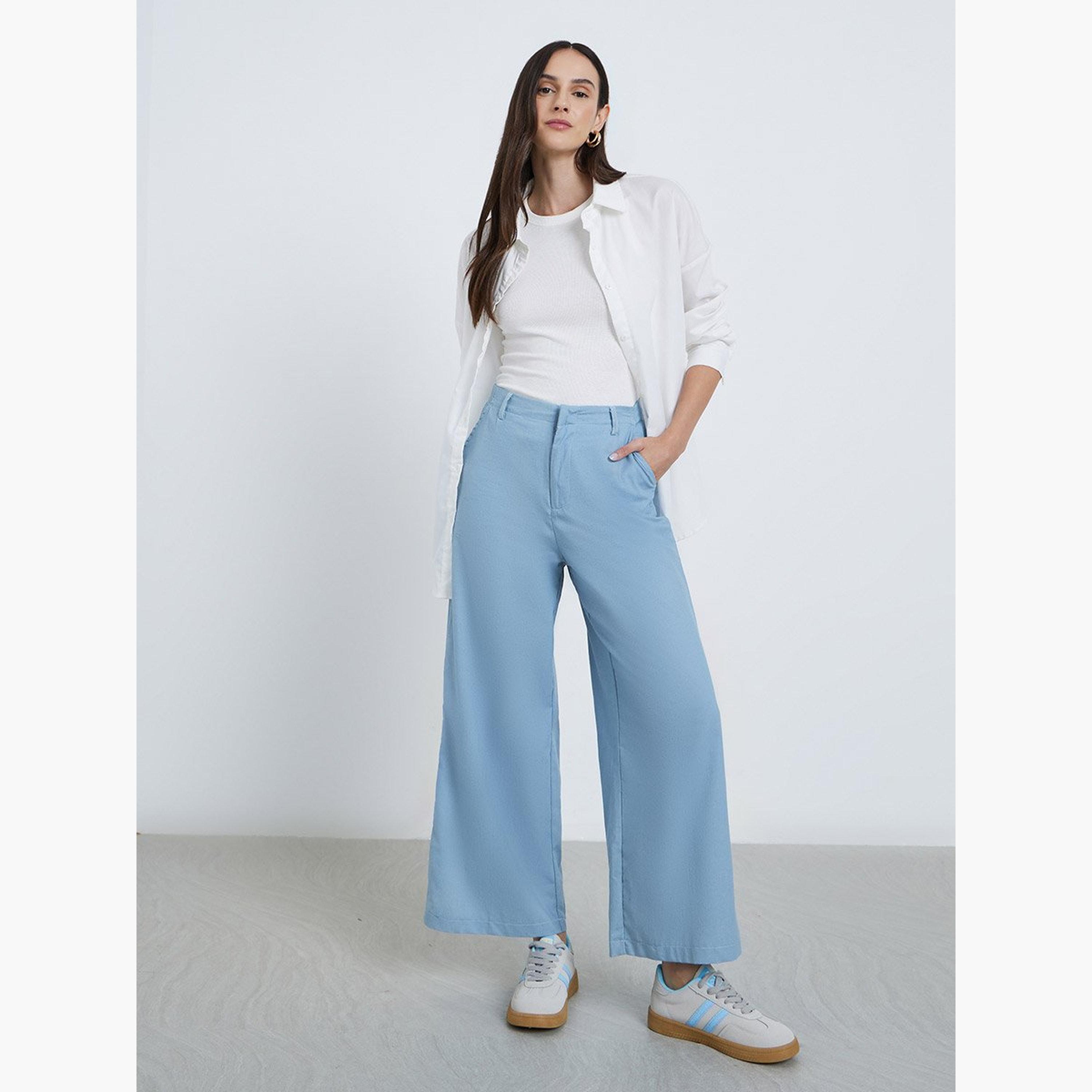 ستايلي - بنطال جينز للنساء واسع الساق وخصر مرتفع-women-clothing-bottoms-jeans-image-2