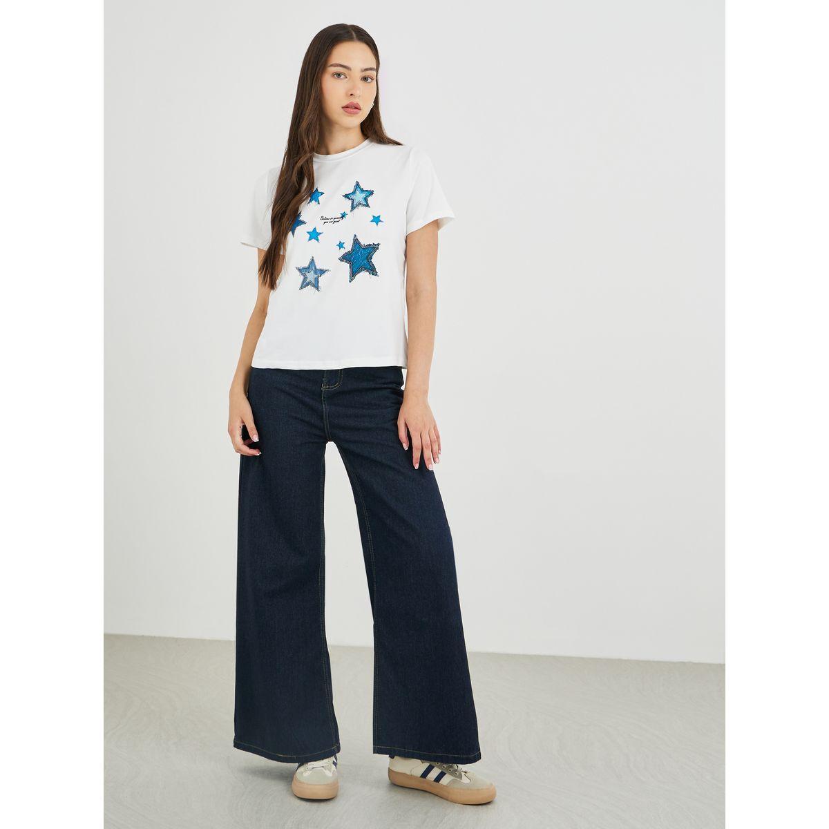 Styli Graphic Print Short Sleeve T-Shirt-women-clothing-tshirts-image-2