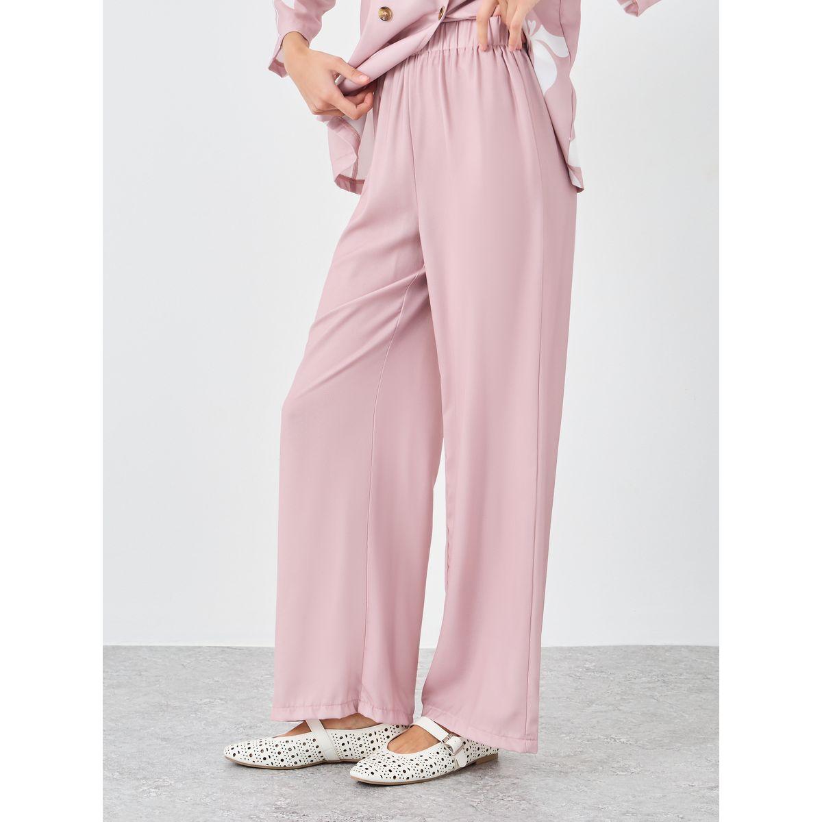 طقم منسق من بنطال وبلوزة بطبعة زهور-women-arabicclothing-sets-image-4