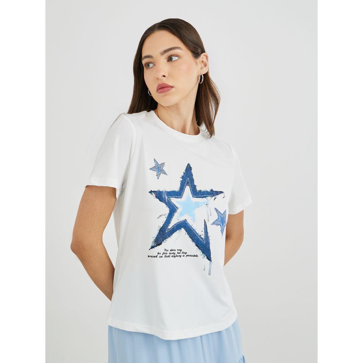 Styli Graphic Print Short Sleeve T-Shirt-women-clothing-tshirts-image-1