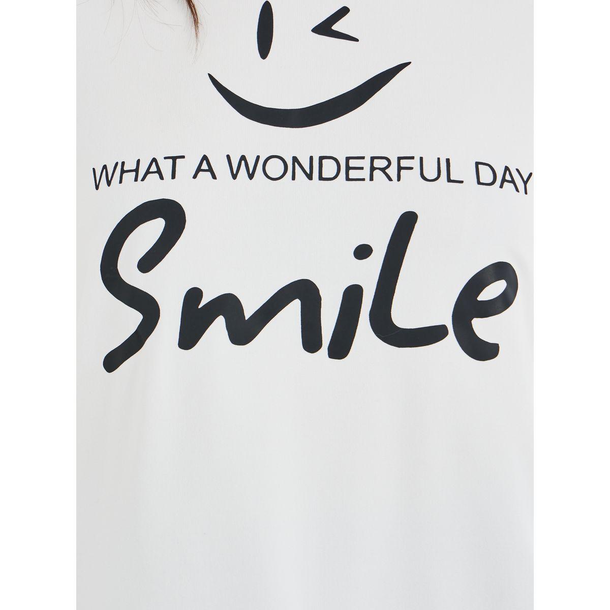 Styli Slogan Print Round Neck Short Sleeve T-Shirt-women-clothing-tshirts-image-4