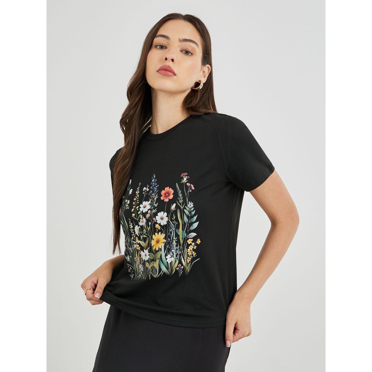Styli Graphic Print Short Sleeve T-Shirt-women-clothing-tshirts-image-1