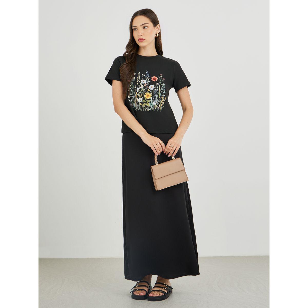 تيشيرت بطبعة جرافيك وأكمام قصيرة-women-clothing-tshirts-image-2