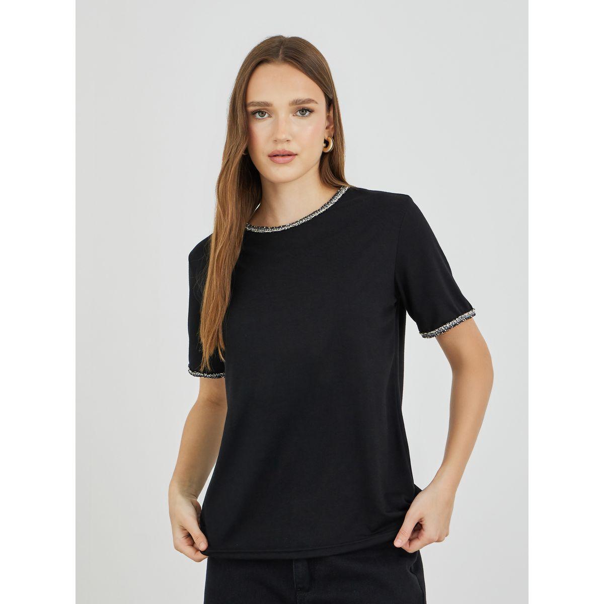 Styli Embellished Short Sleeve Regular Fit T-Shirt-women-clothing-tshirts-image-1