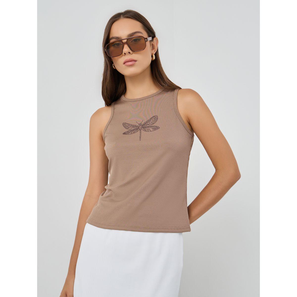 بلوزة بلا أكمام مطبعة بطبعة جرافيك-women-clothing-tshirts-image-1