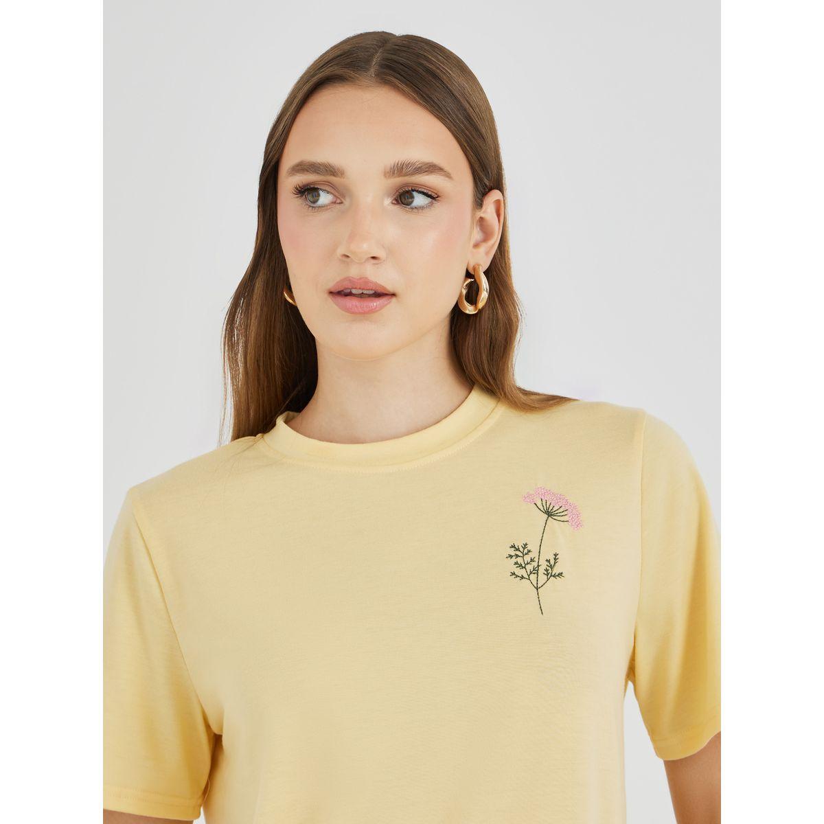 Styli Embroidered Round Neck T-Shirt-women-clothing-tshirts-image-3