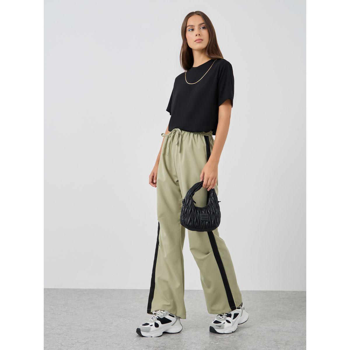 Styli Round Neck Short Sleeve T-Shirt with Chain Detail-women-clothing-tshirts-image-2