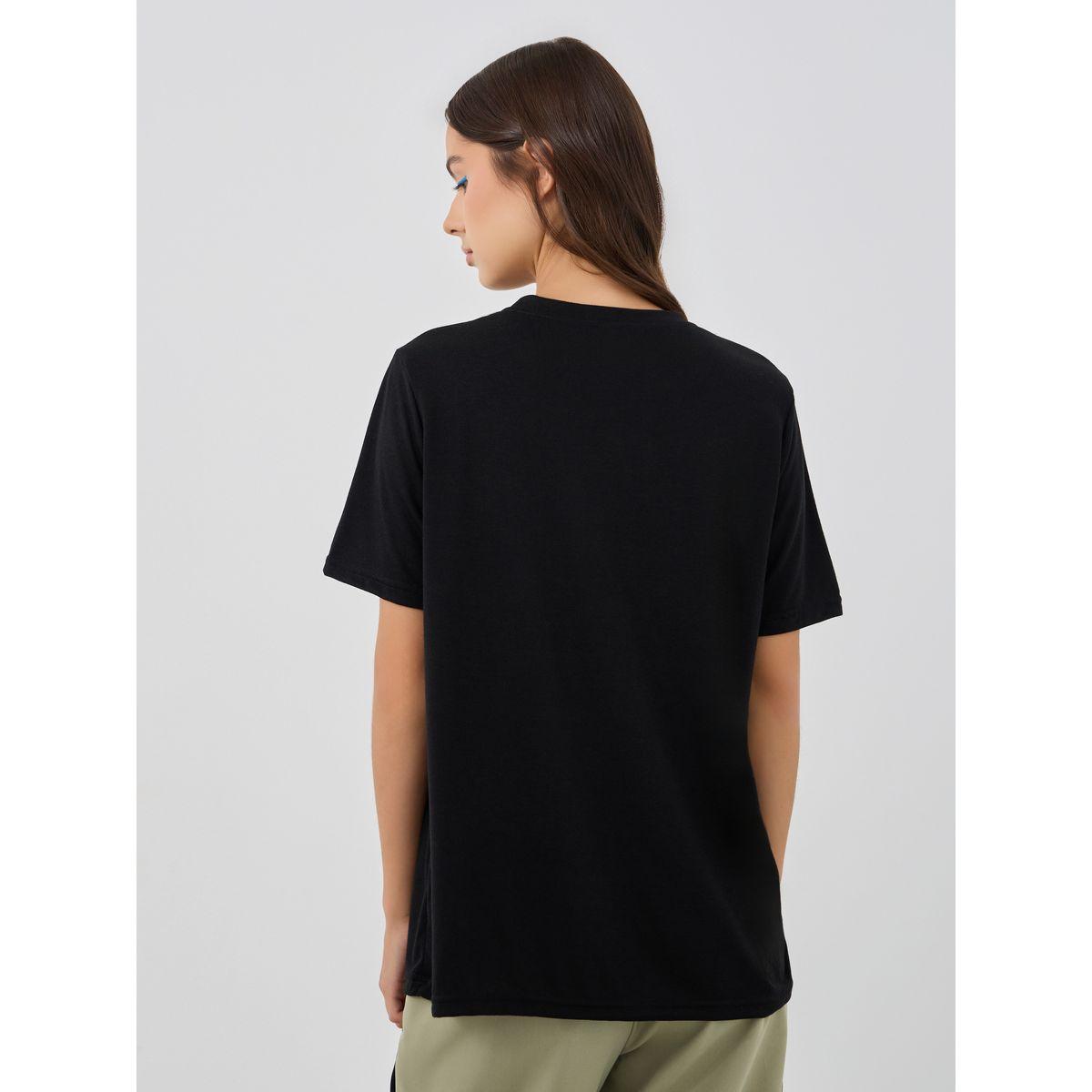 تيشيرت بياقة دائرية وأكمام قصيرة مع سلسلة-women-clothing-tshirts-image-5