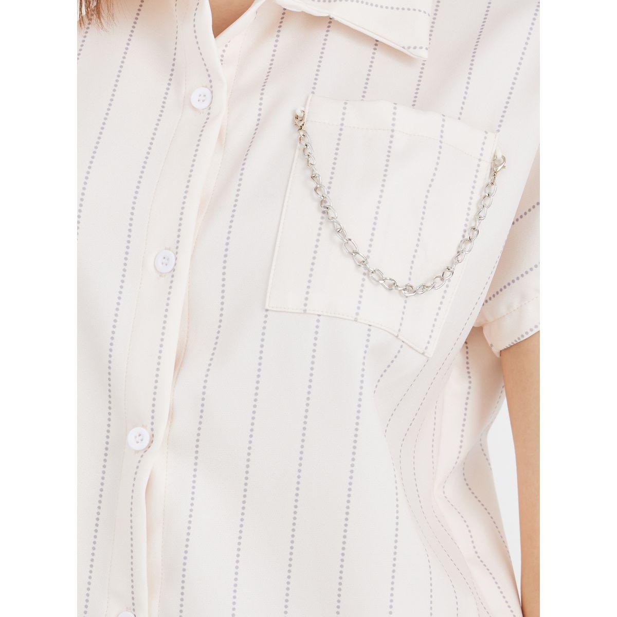 Styli Stripes Spread Collar Shirt with Maxi Skirt Co-Ords-women-clothing-coordsets-image-3