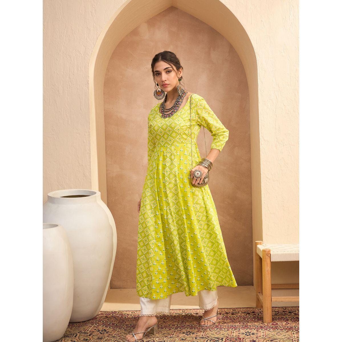 كورتا بتفاصيل زهور وياقة قلب-women-clothing-ethnicwear-kurtas-image-6