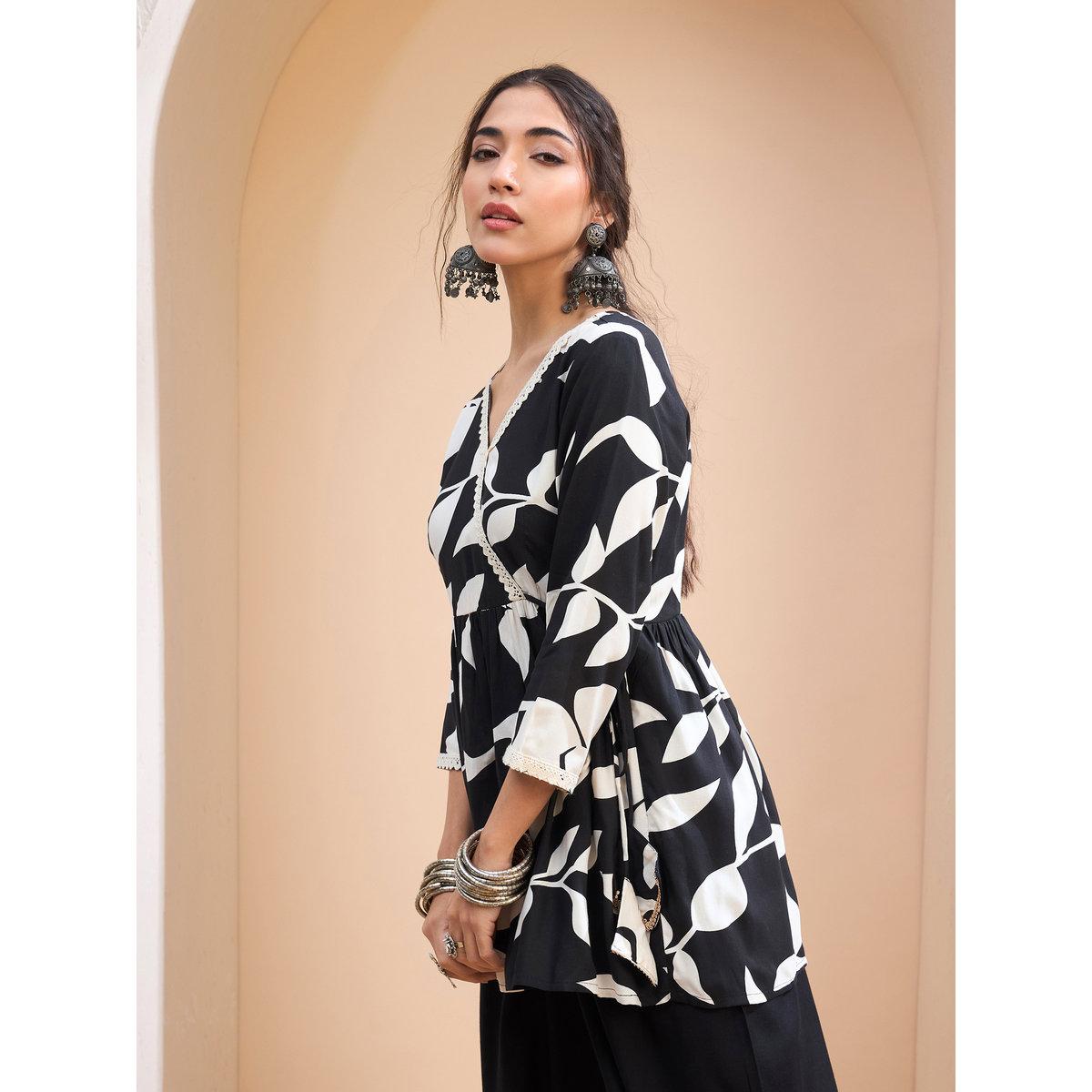 كورتي بطبعة زهور بنمط لف-women-clothing-ethnicwear-kurtas-image-3