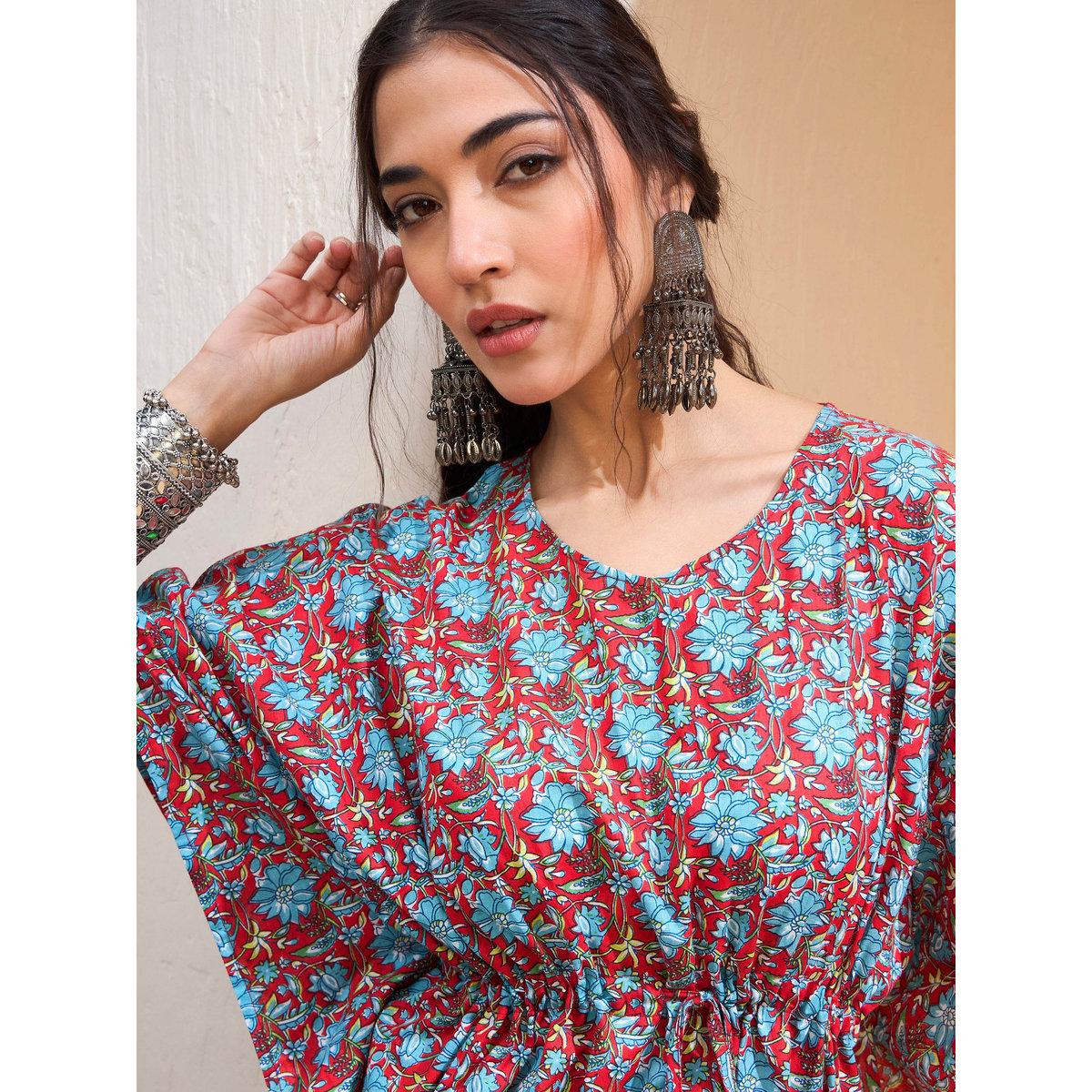 كورتي قفطان بطبعة زهور-women-clothing-ethnicwear-kurtas-image-4