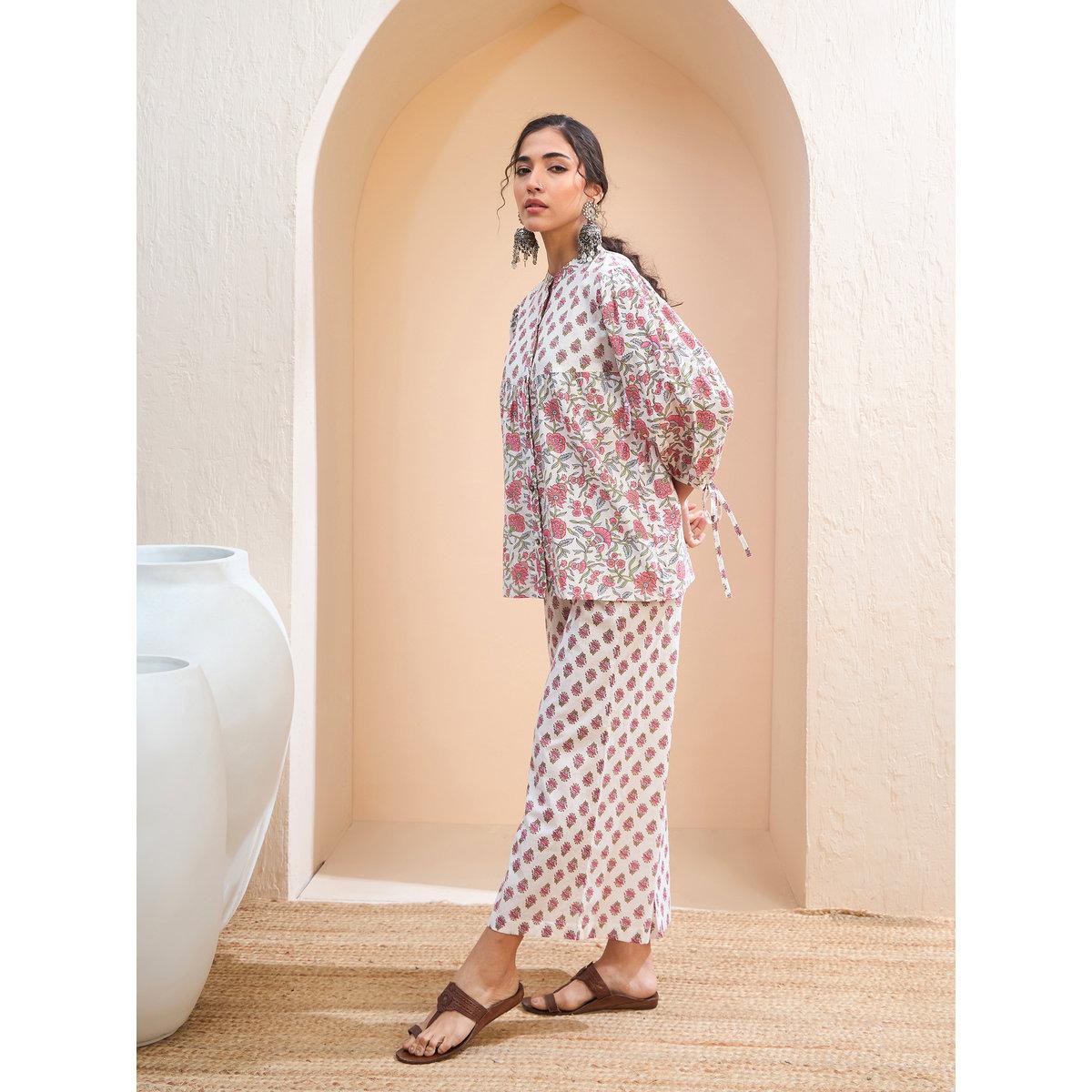 كورتي بطبعة زهور-women-clothing-ethnicwear-kurtas-image-5