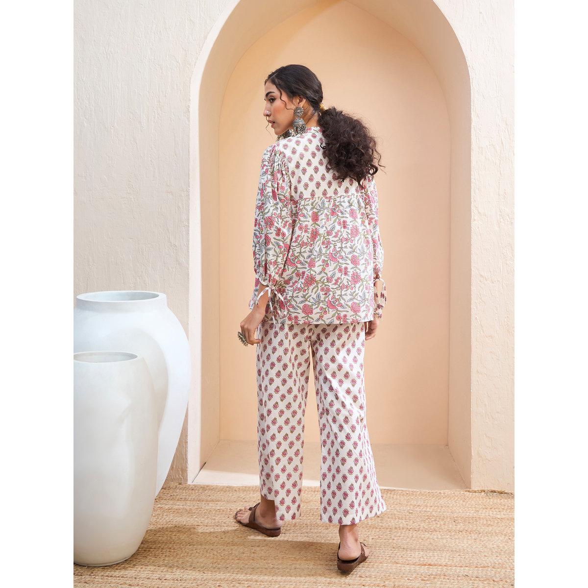 كورتي بطبعة زهور-women-clothing-ethnicwear-kurtas-image-8