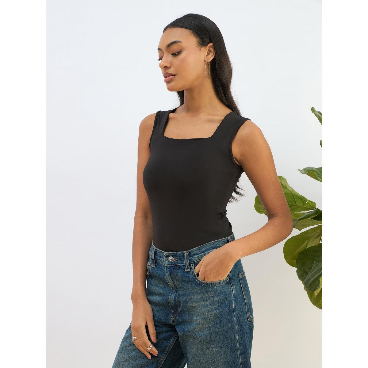 Sassafras Women Black Sleeveless Bodysuit-women-clothing-shirtsandblouses-blouses-image-3