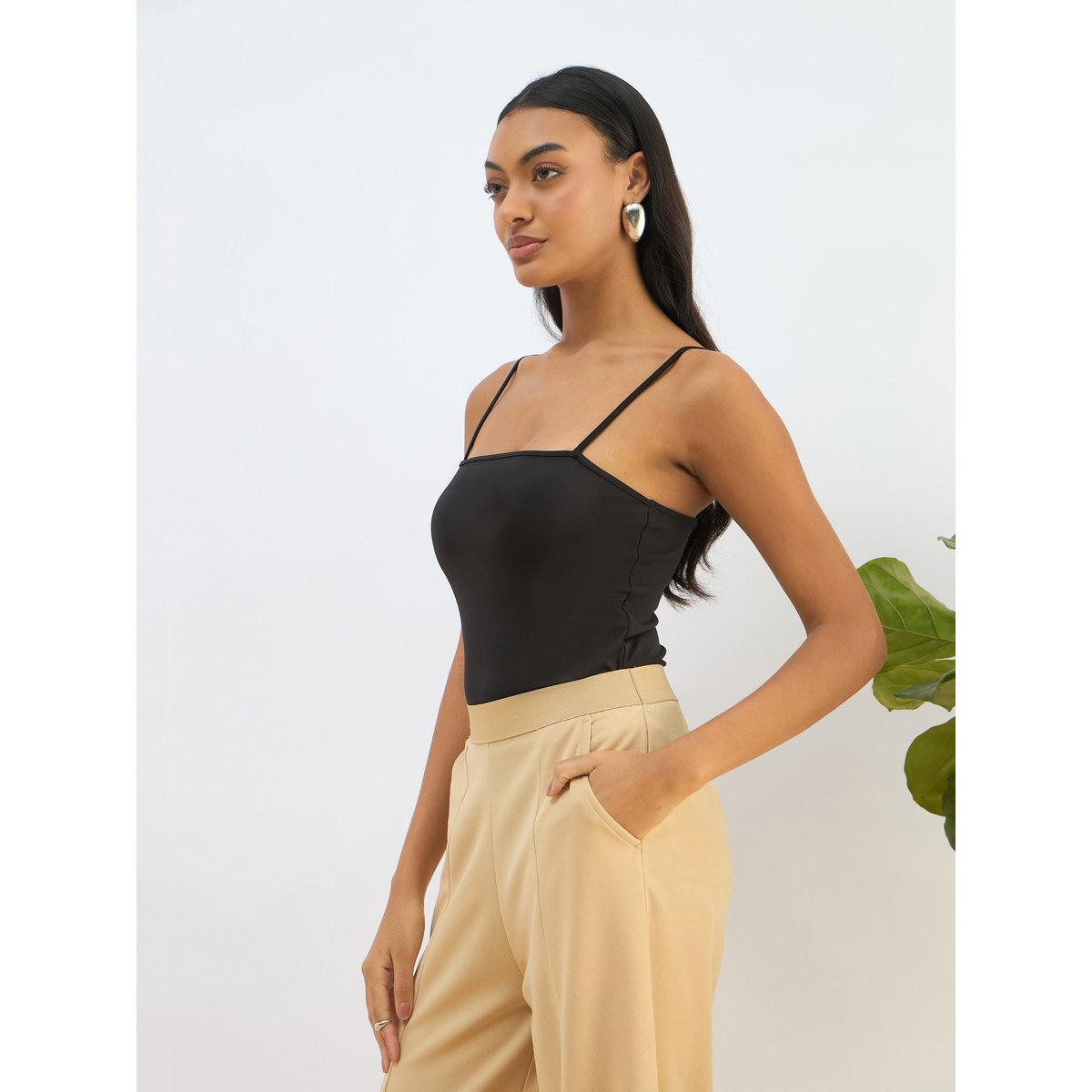 Sassafras Women Black Strappy Knit Bodysuit-women-clothing-shirtsandblouses-blouses-image-3