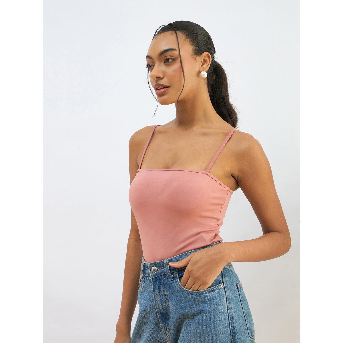 Sassafras Women Pink Strappy Knit Bodysuit-women-clothing-shirtsandblouses-blouses-image-3
