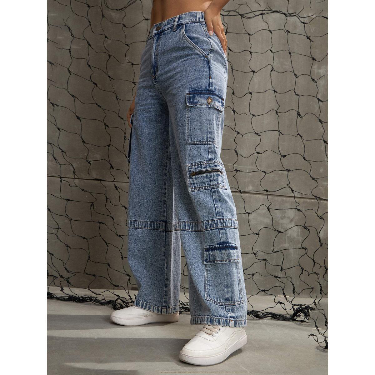 Sassafras Women Straight Fit Cargo Jeans-women-clothing-bottoms-jeans-image-3