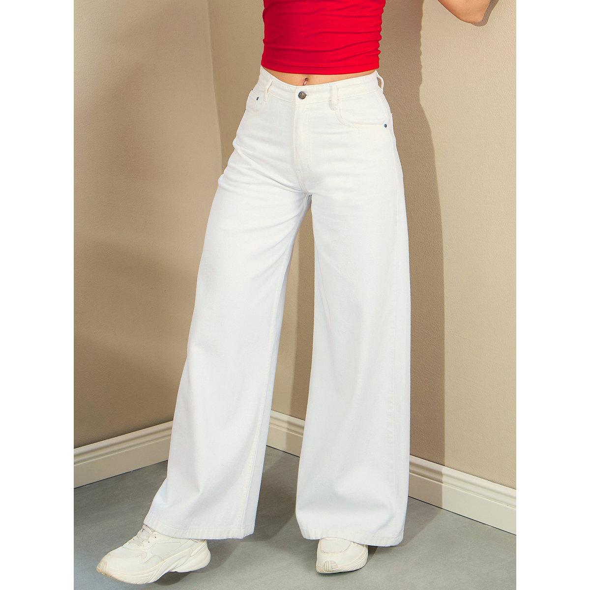 بنطال جينز باجي بقصة أرجل واسعة-women-clothing-bottoms-jeans-image-1