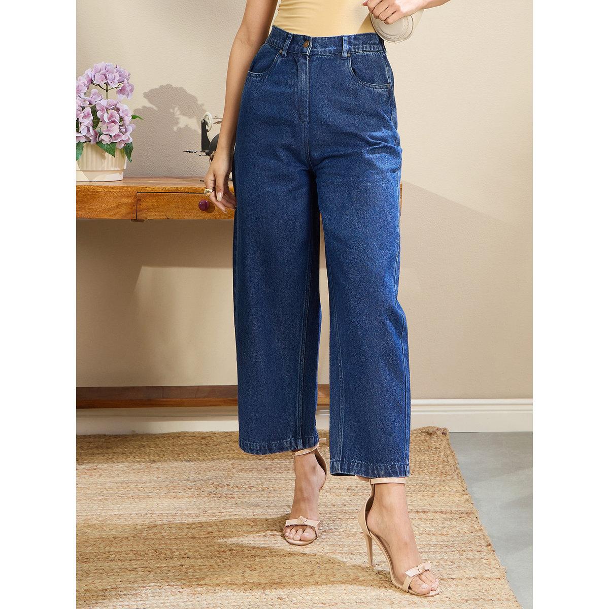 بنطال جينز بخصر عالي بقصة بالون-women-clothing-bottoms-jeans-image-1