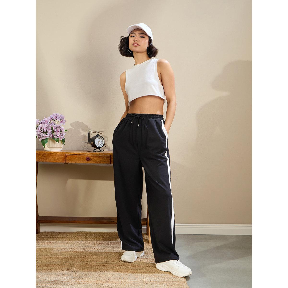 Sassafras Women Black Side Tape Drawstring Joggers-women-clothing-bottoms-joggers-image-8