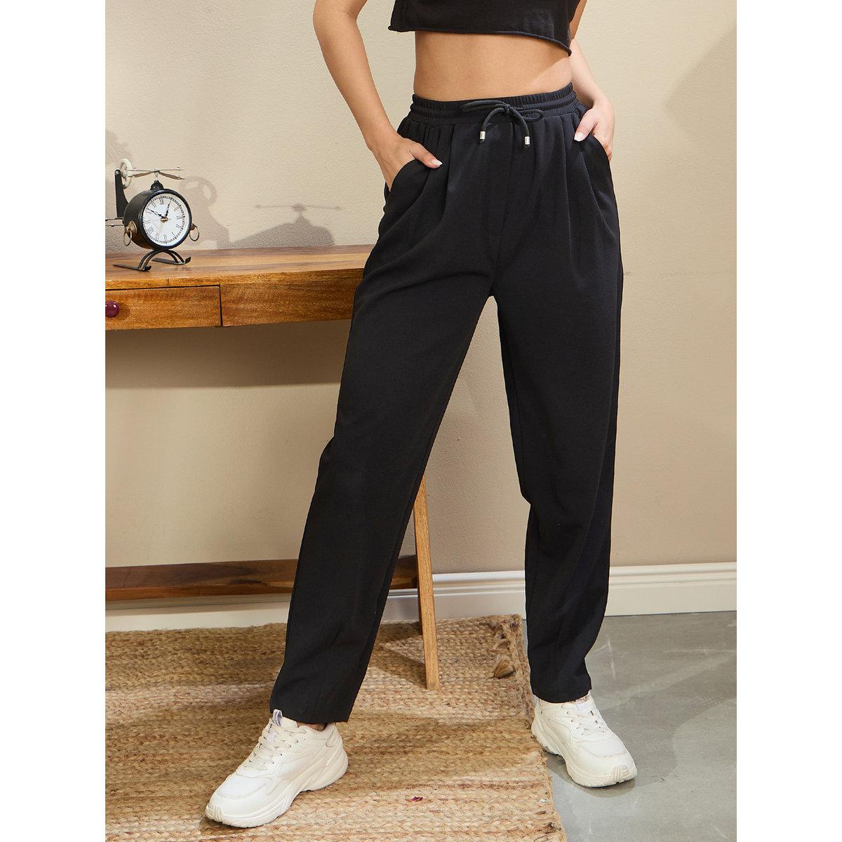 بنطال جوغر بتفاصيل أربطة-women-clothing-bottoms-joggers-image-1