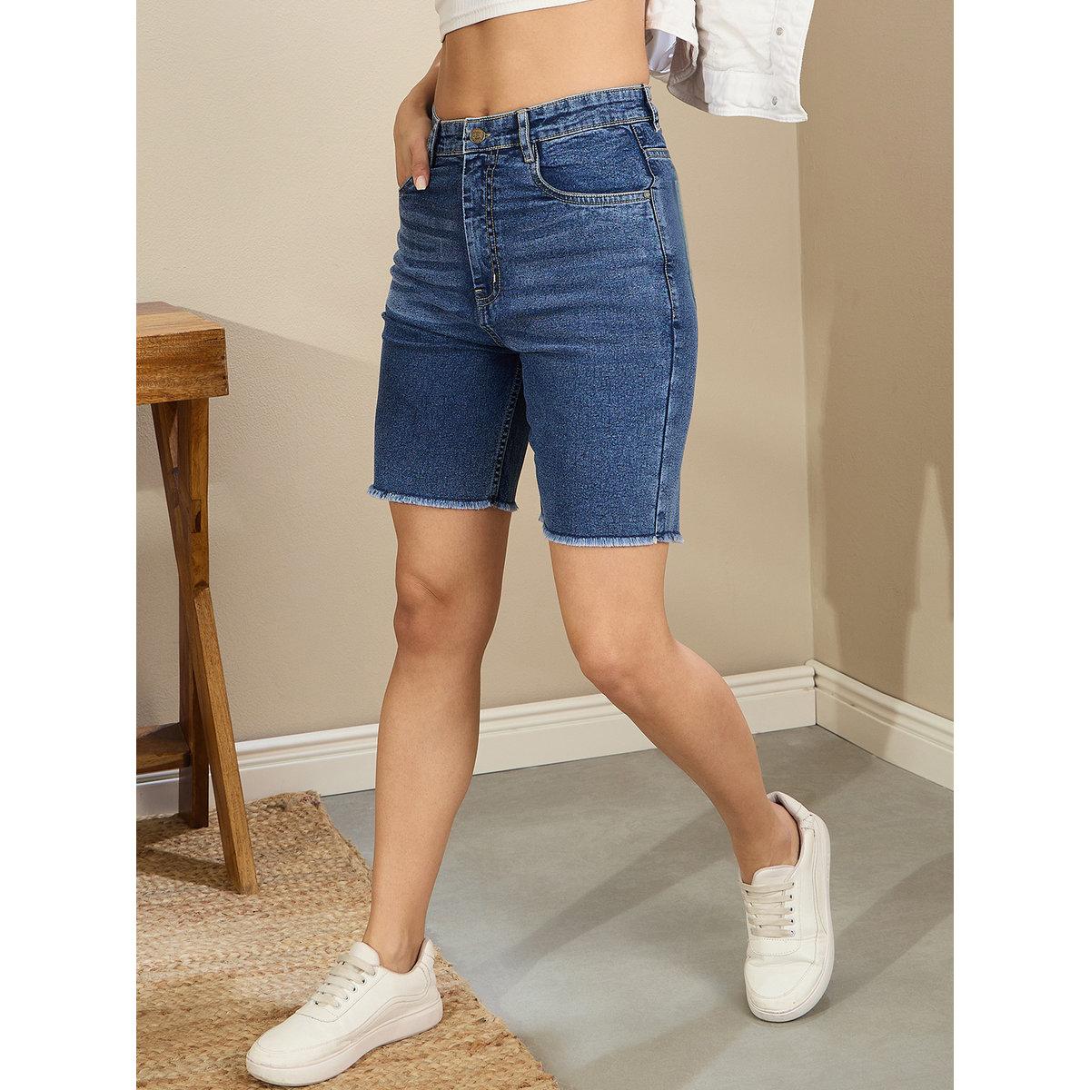 شورت بقصة دنيم بخصر عالي-women-clothing-bottoms-shorts-image-6