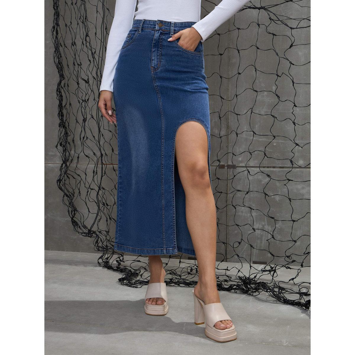 Sassafras Blue Denim Bodycon Midi Skirt-women-clothing-bottoms-skirts-image-10