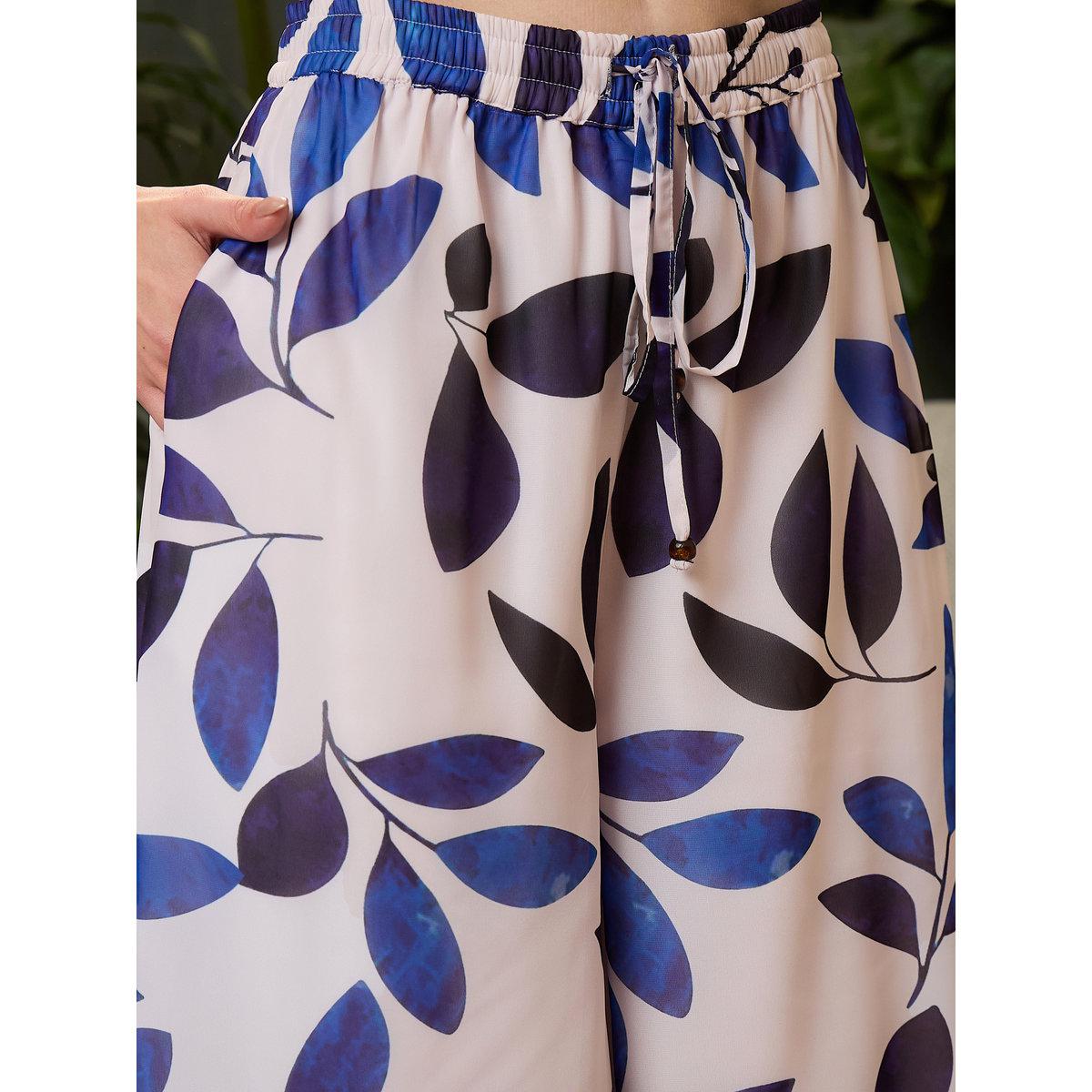 طقم منسق من بنطال وبلوزة بطبعة زهور-women-clothing-coordsets-image-7