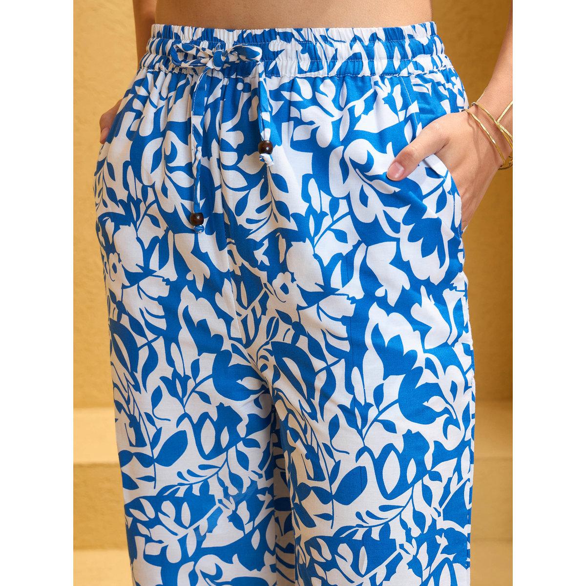 طقم منسق من بنطال وبلوزة بطبعة زهور-women-clothing-coordsets-image-6