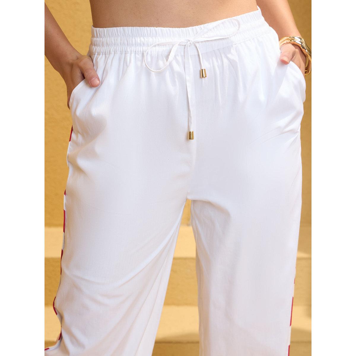 طقم منسق من بنطال وبلوزة بتفاصيل طباعة-women-clothing-coordsets-image-6