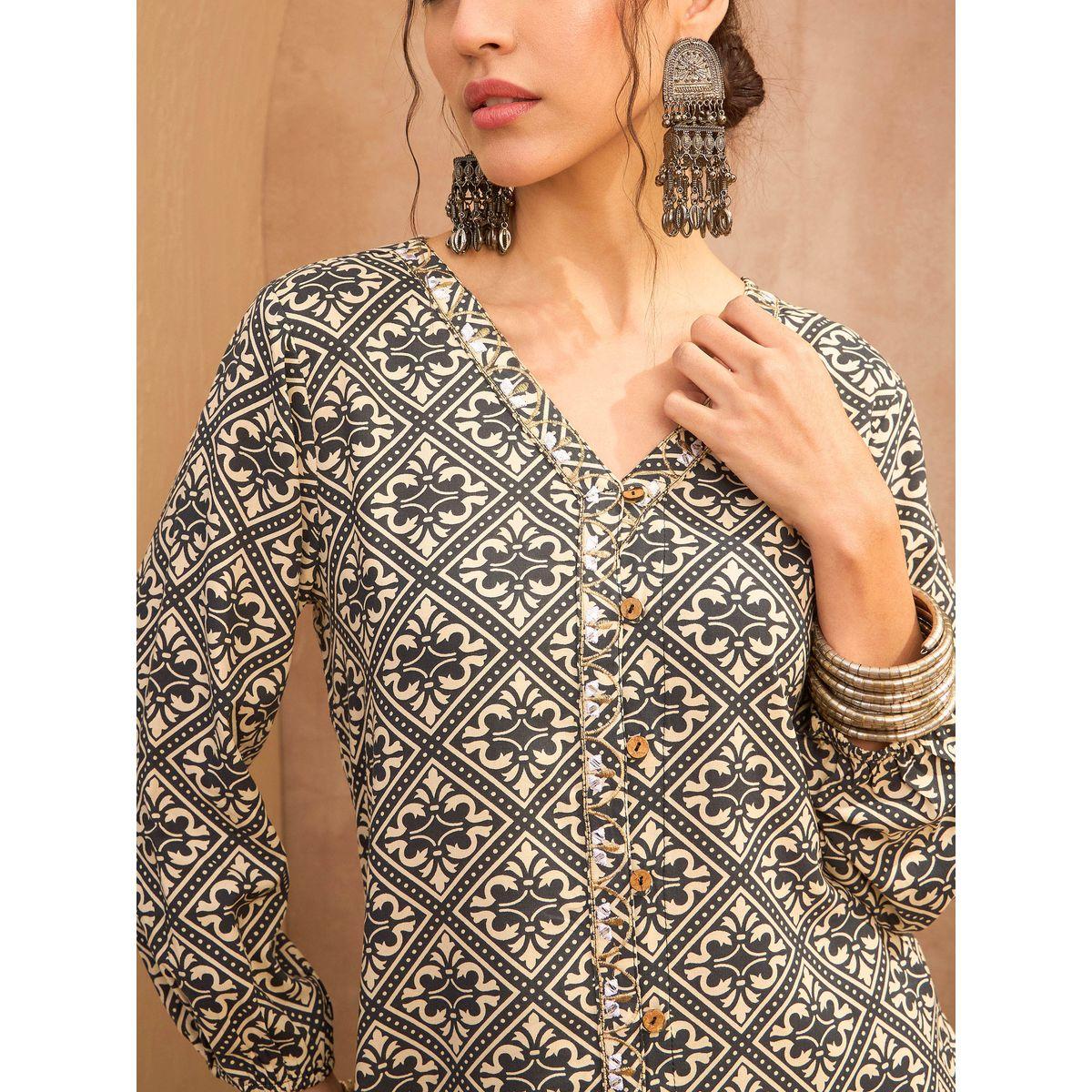 Sassafras All Over Print Shirt and Palazzos Co-Ords-women-clothing-coordsets-image-4