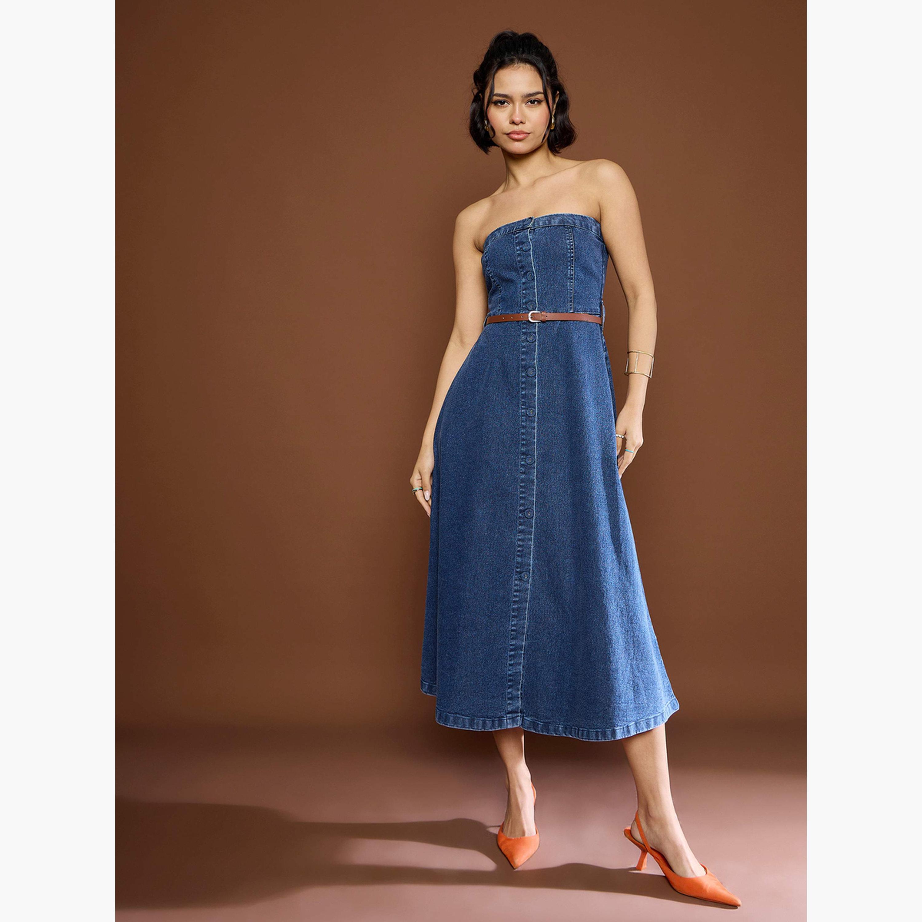 Sassafras Blue Washed Denim Midi Dress-women-clothing-dresses-image-6