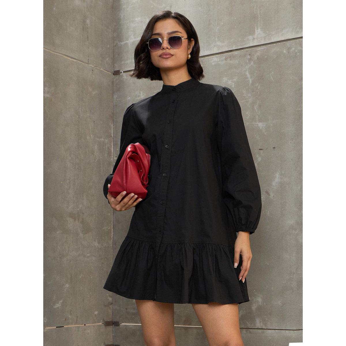فستان قصير بحافة كشكش-women-clothing-dresses-image-6