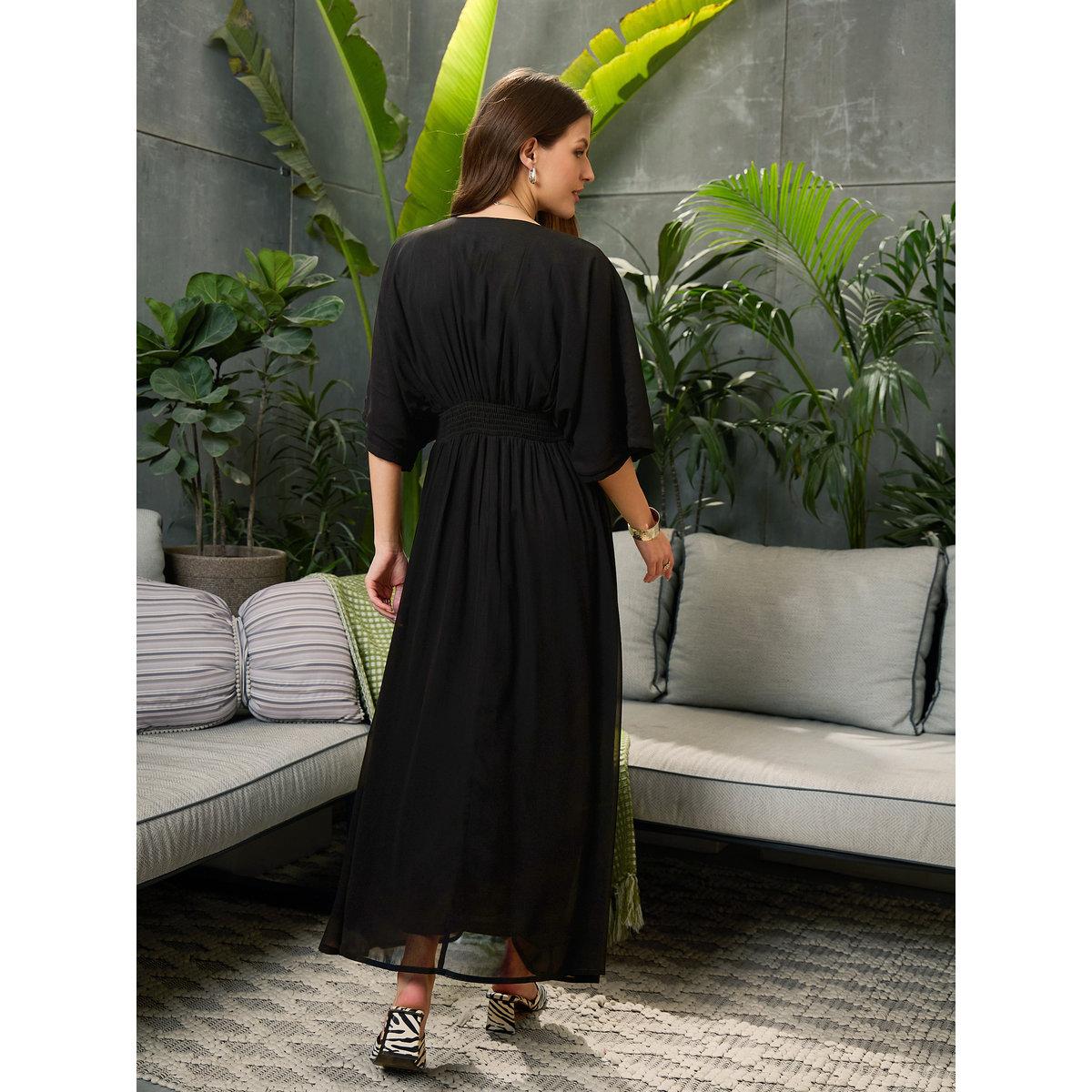 فستان طويل سادة بأكمام كيمونو-women-clothing-dresses-image-5