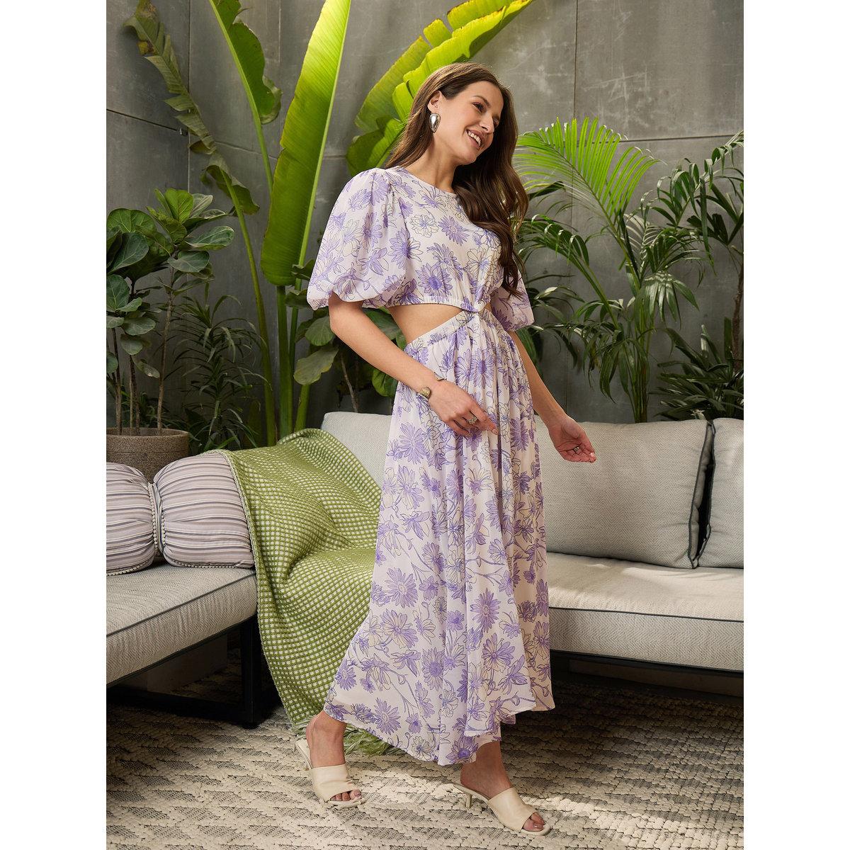 فستان طويل بطبعة زهور وتفاصيل فتحات-women-clothing-dresses-image-3