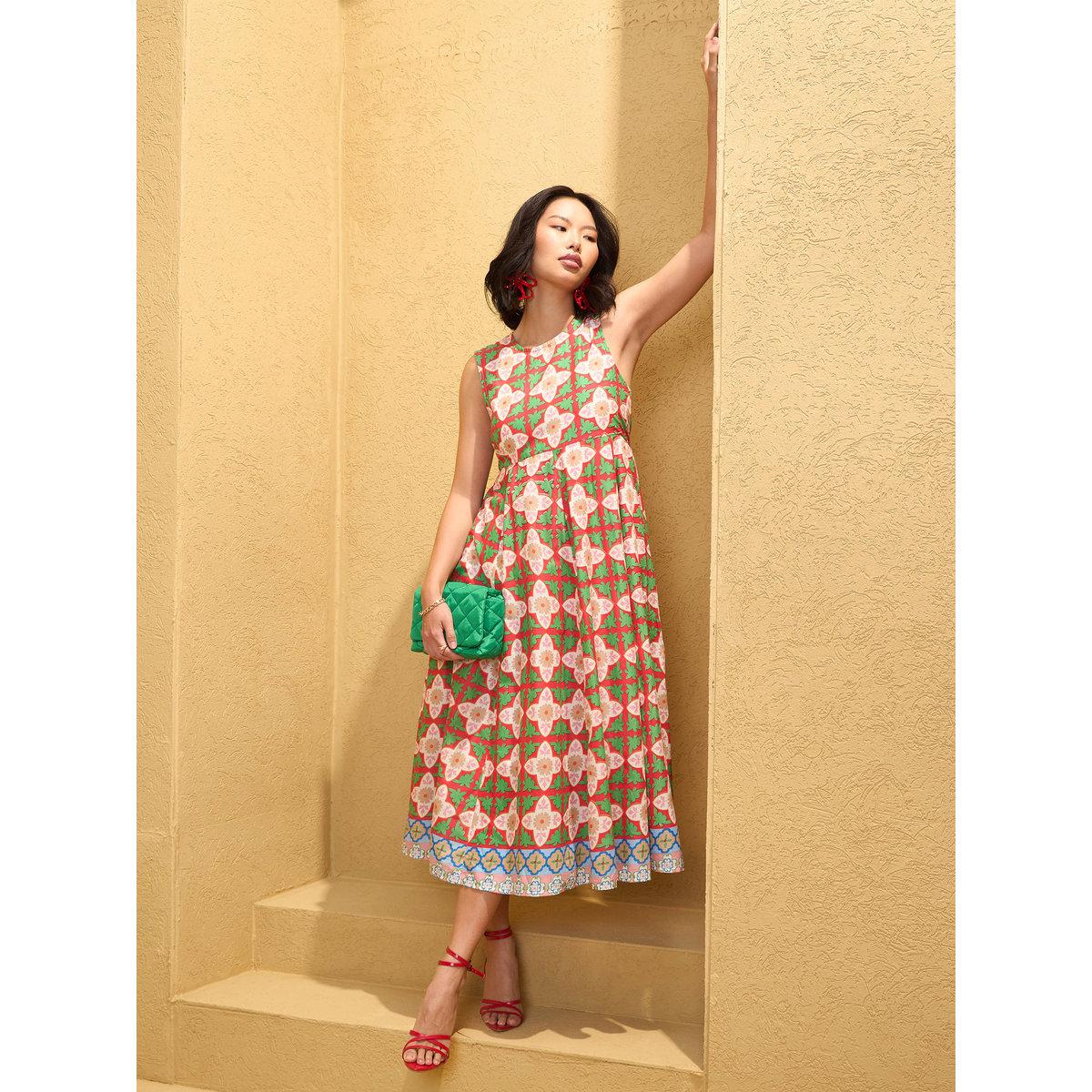 فستان ميدي مُطبع بالكامل بدون أكمام-women-clothing-dresses-image-2